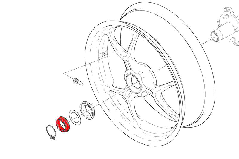 CNC Racing rear wheel nut RH