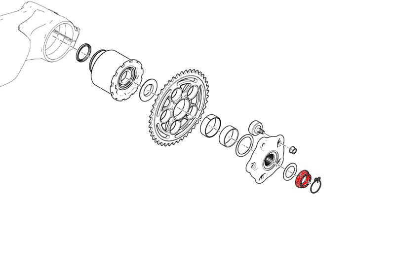 CNC Racing rear wheel nut LH