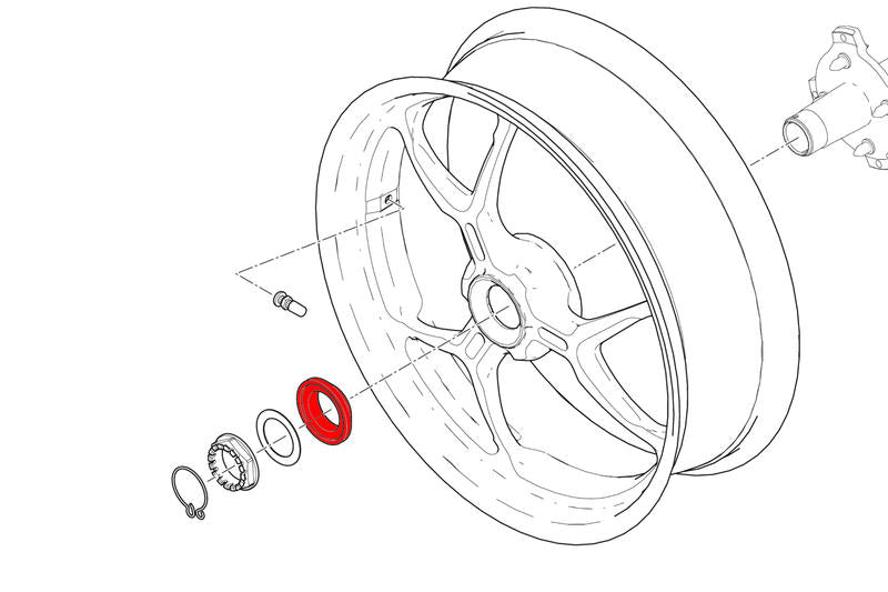CNC Racing conical rear wheel spacer large hub