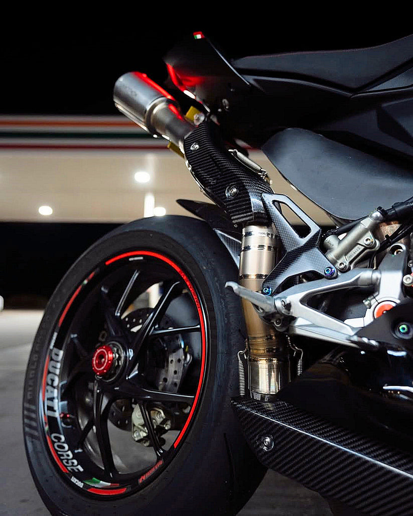 Vandemon Panigale/SFV2 high mount titanium slip on