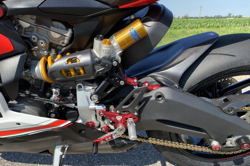 CNC Racing carbon rear shock cover Panigale two cylinder and Streetfighter V2